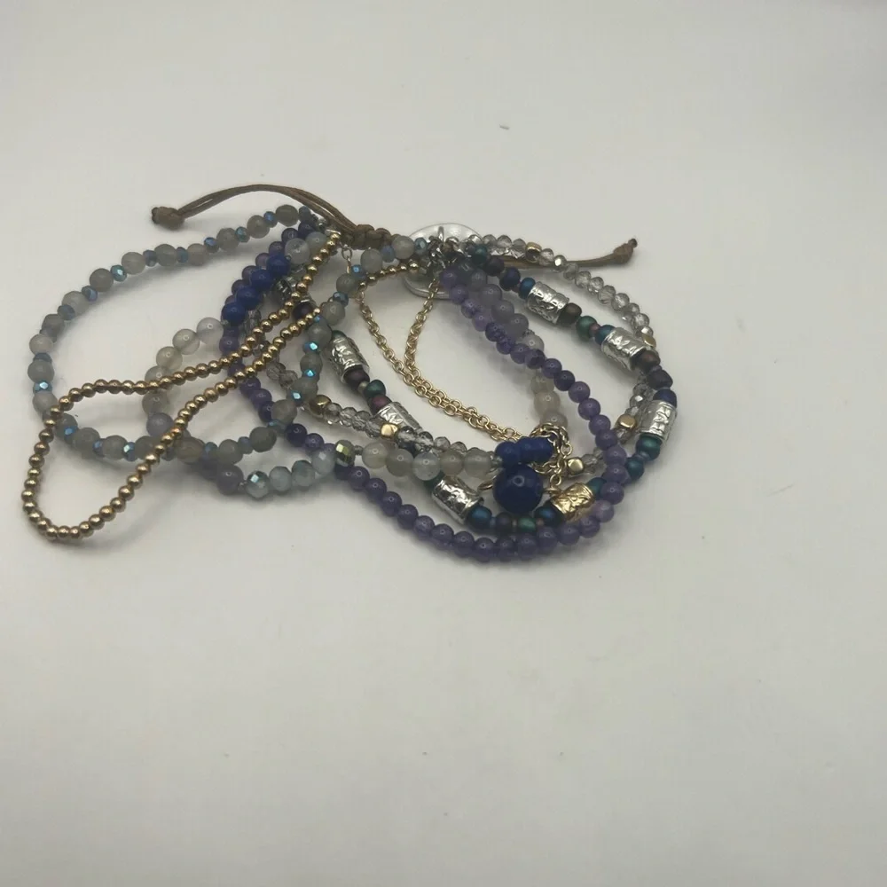 Demdaco Beaded Love Bracelet Indigo